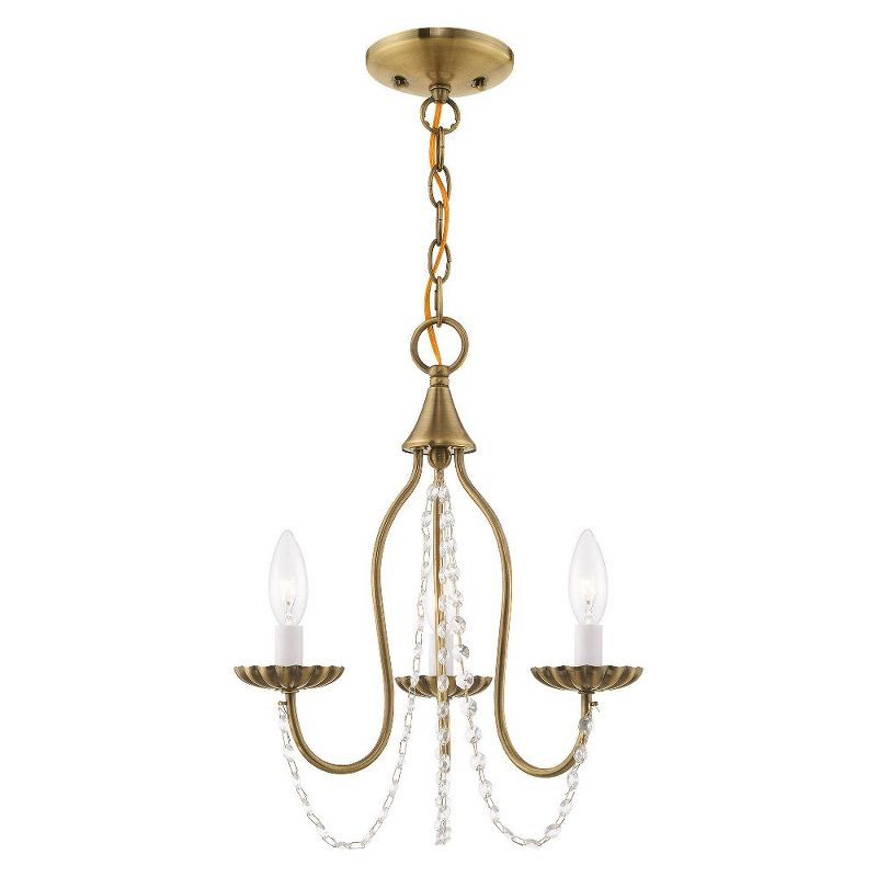 Livex Lighting Alessia 3 - Light Chandelier in  Antique Brass