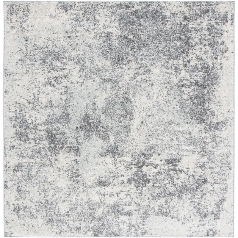 Tulum TUL209 Power Loomed Indoor Area Rug - Ivory/Grey - 6'7"x6'7" - Safavieh