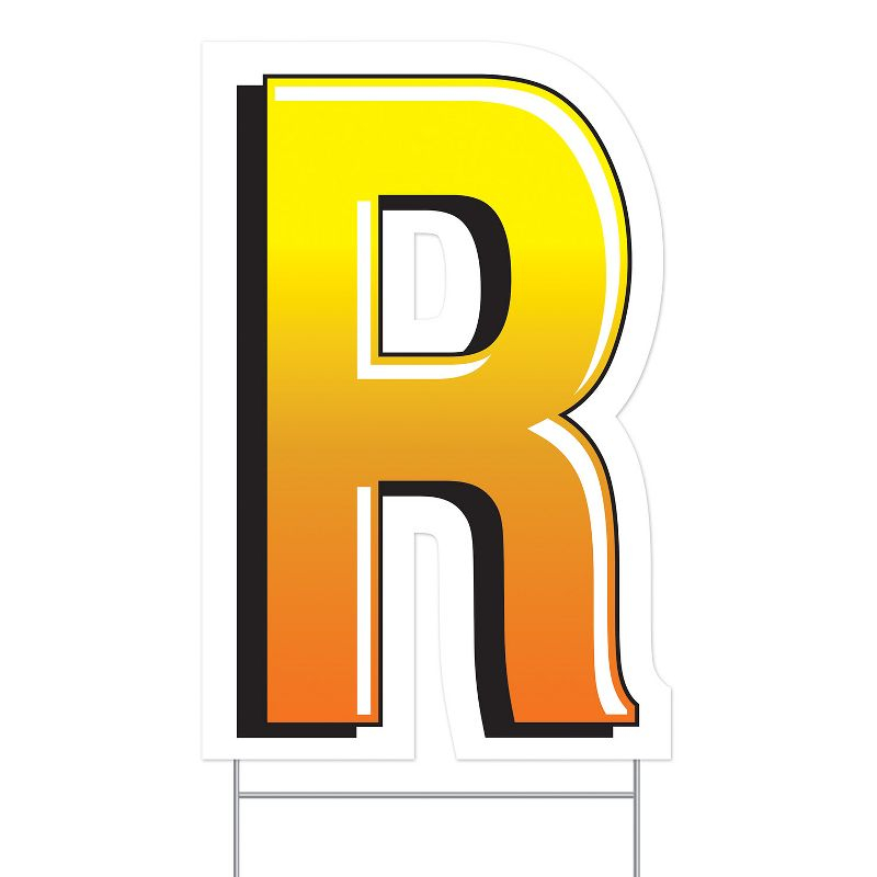 Beistle Plastic  R  Yard Sign, 18", (1/Pkg) Multicolored