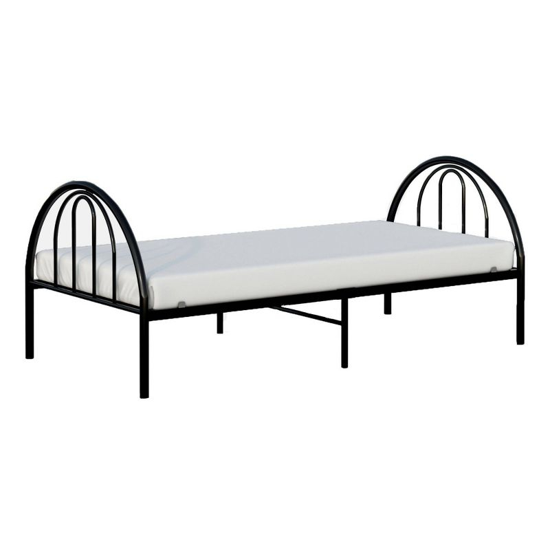 Twin Brooklyn Metal Kids' Bed Black - BK Furniture: Kids Twin Bed Frame, Reinforced Center Support, ASTM Certified