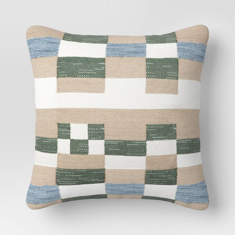 20"x20" Parley Kilim Square Outdoor Throw Pillow - Threshold™ designed with Studio McGee