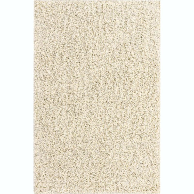 Unique Loom 3' 3 x 5' 3 Solid Shag Pure Ivory Area Rug
