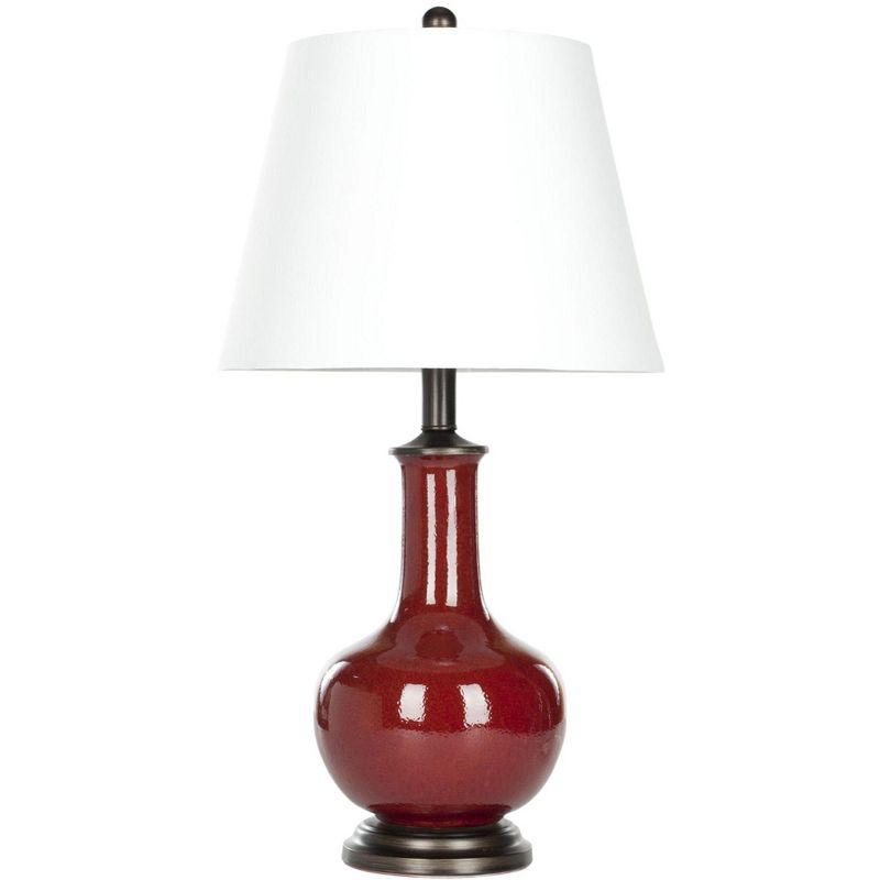 Carolanne Ceramic Lamp (Set of 2) - Red - Safavieh