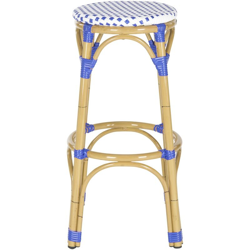 Kipnuk Barstool - Indoor/Outdoor - FOX5211 - Blue/White - Safavieh