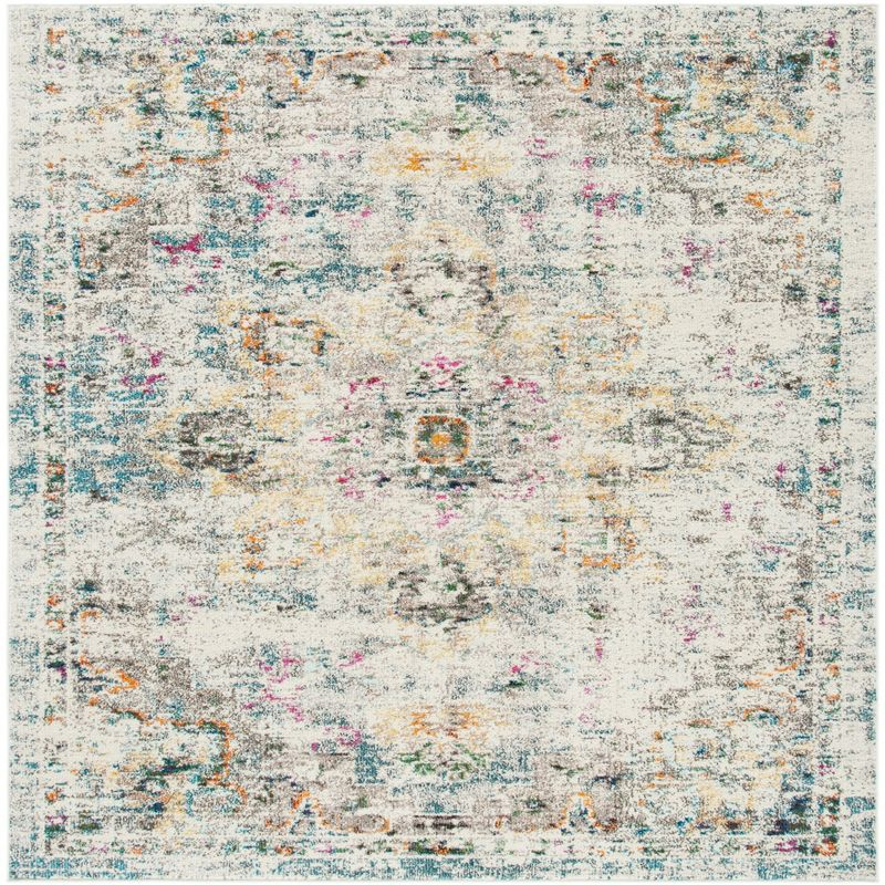 Madison MAD473 Power Loomed Indoor Area Rug - Grey/Gold - 9'x9' - Safavieh