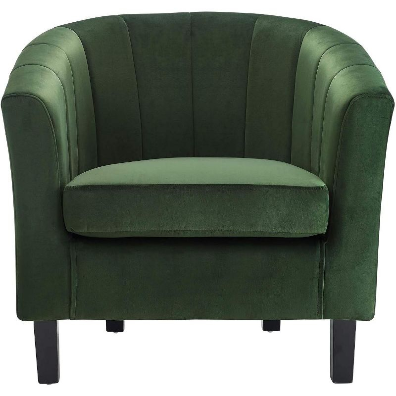 Modway Prospect Channel Tufted Performance Velvet Armchair White