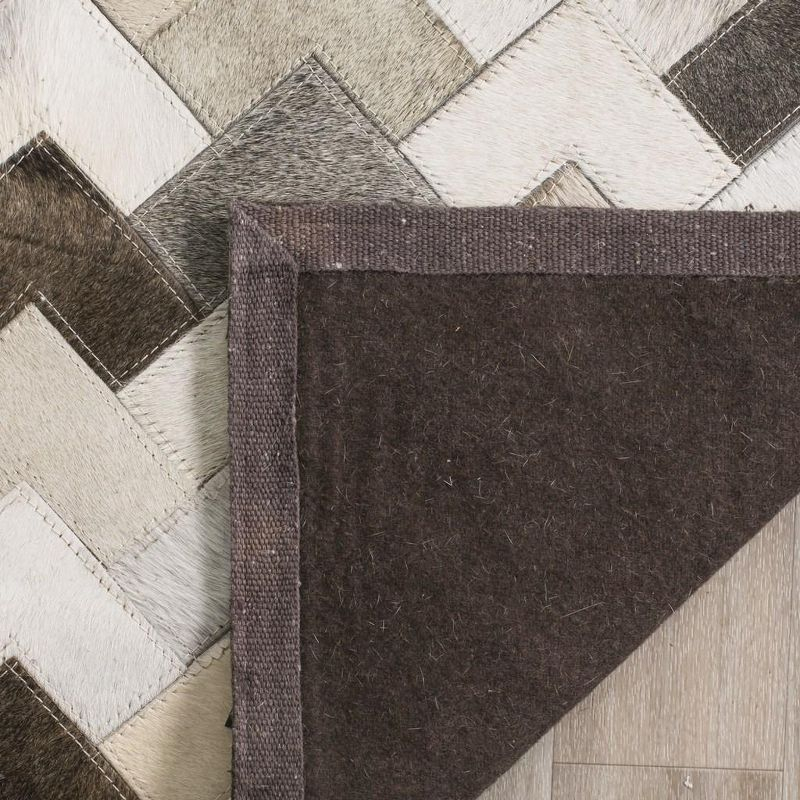 Studio Leather STL183 Hand Woven Area Rug - Grey - 4'x6' - Safavieh.