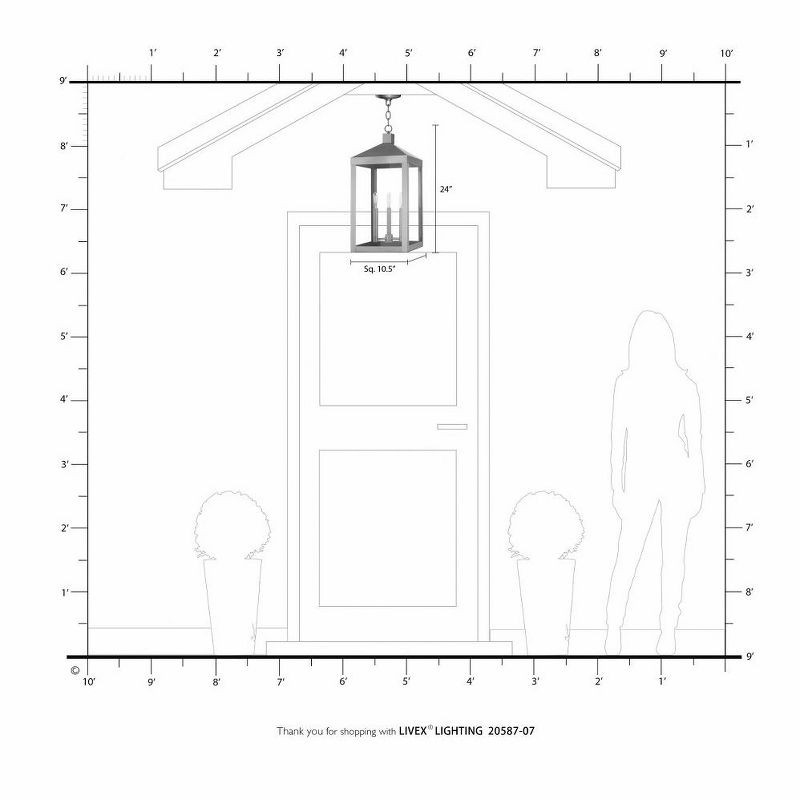 Livex Lighting Nyack 3 - Light Pendant in  Bronze