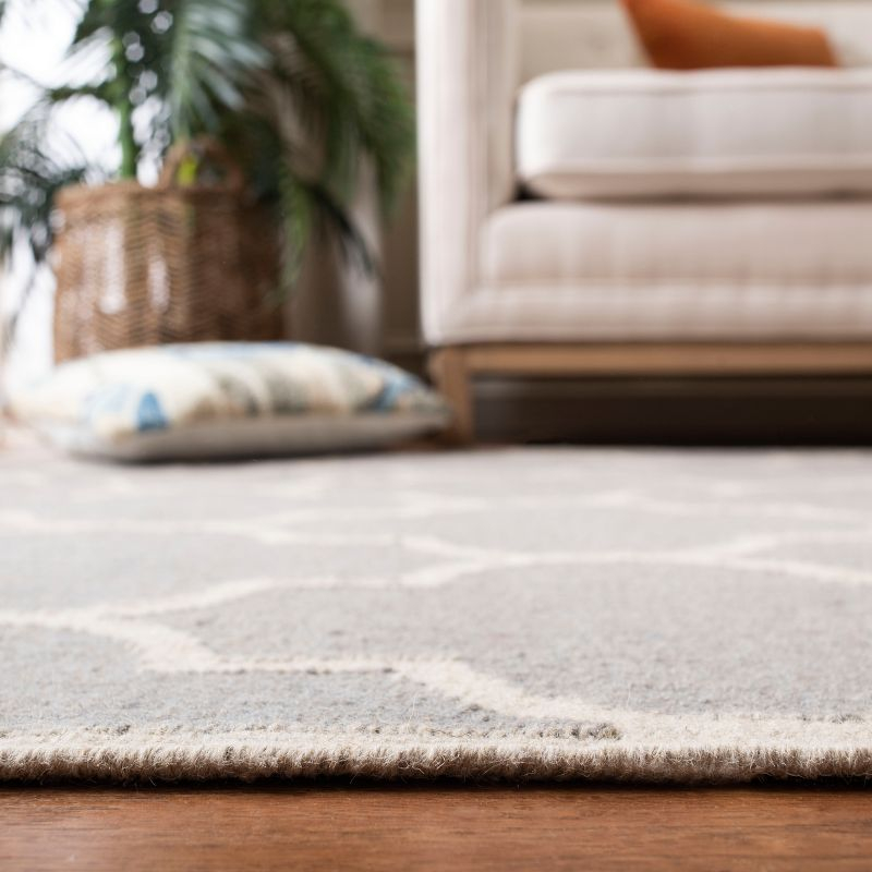 Dhurries DHU632 Hand Woven Runner Rug - Dark Grey/Ivory - 2'6"x10' - Safavieh.