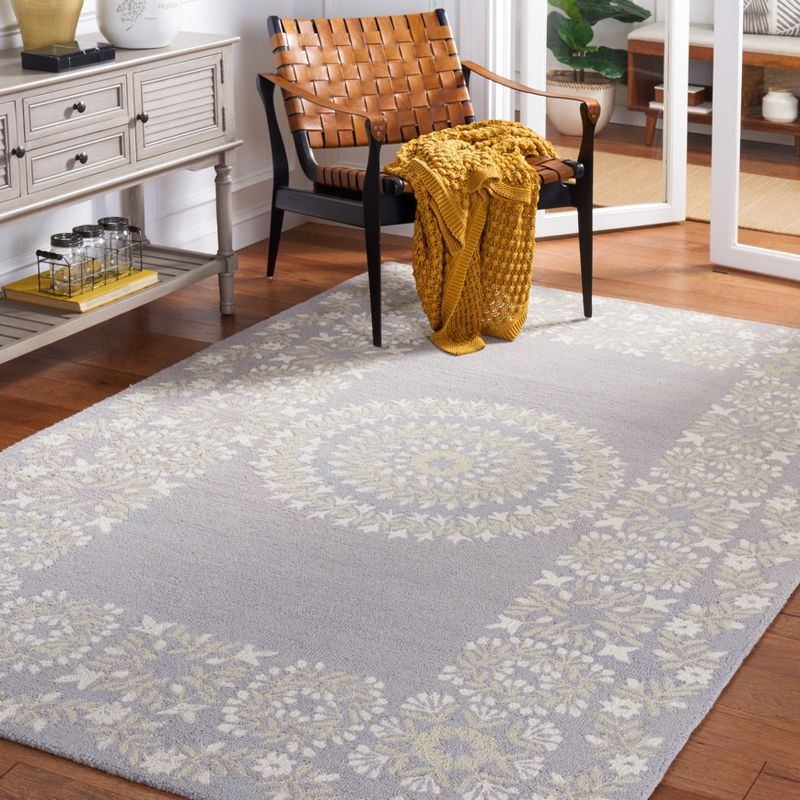 Empire EM826 Hand Tufted Area Rug - Grey/Green - 5'x8' - Safavieh.