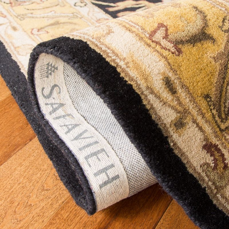 Classic CL252 Hand Tufted Runner Rug - Black/Gold - 2'3"x8' - Safavieh.