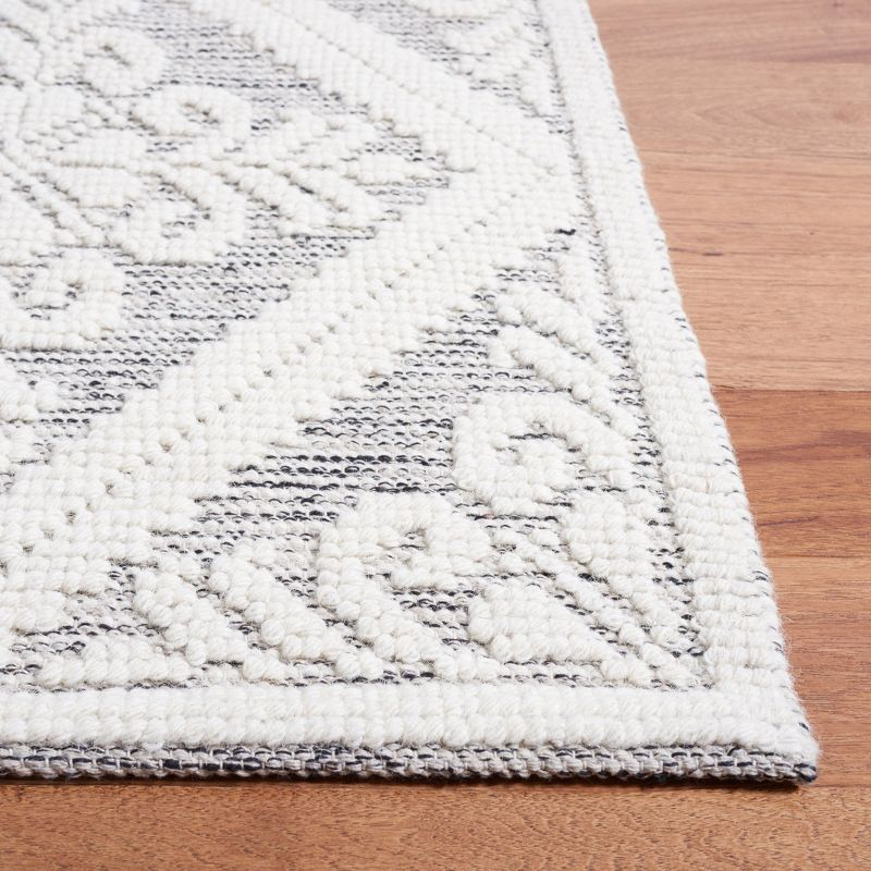 Vermont VRM306 Hand Woven Area Rug - Ivory/Grey - 5'x8' - Safavieh.