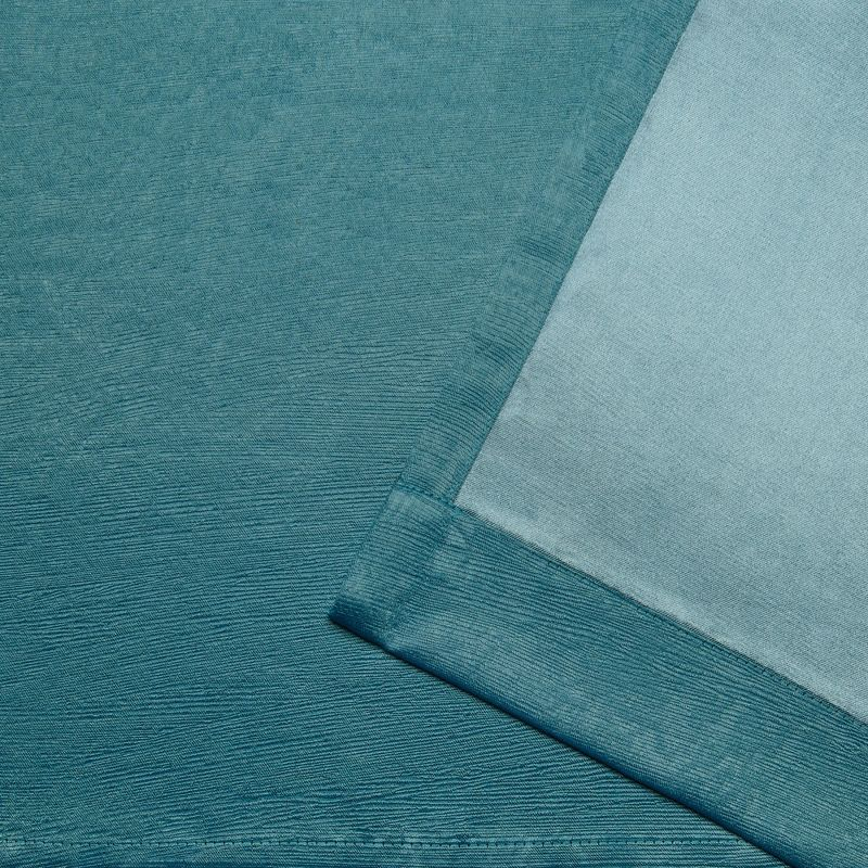 Set of 2 63"x52" Oxford Textured Sateen Thermal Room Darkening Grommet Top Window Curtain Panel Teal - Exclusive Home