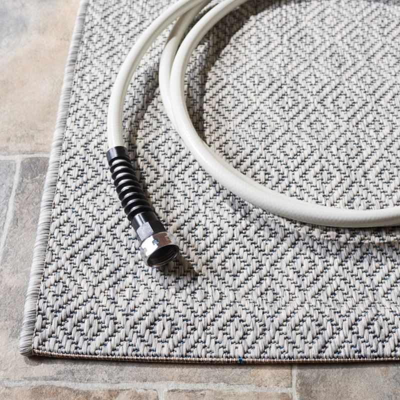 Courtyard CY8520 Power Loomed Indoor and Outdoor Area Rug - Grey/Grey - 6'7"x6'7" - Safavieh