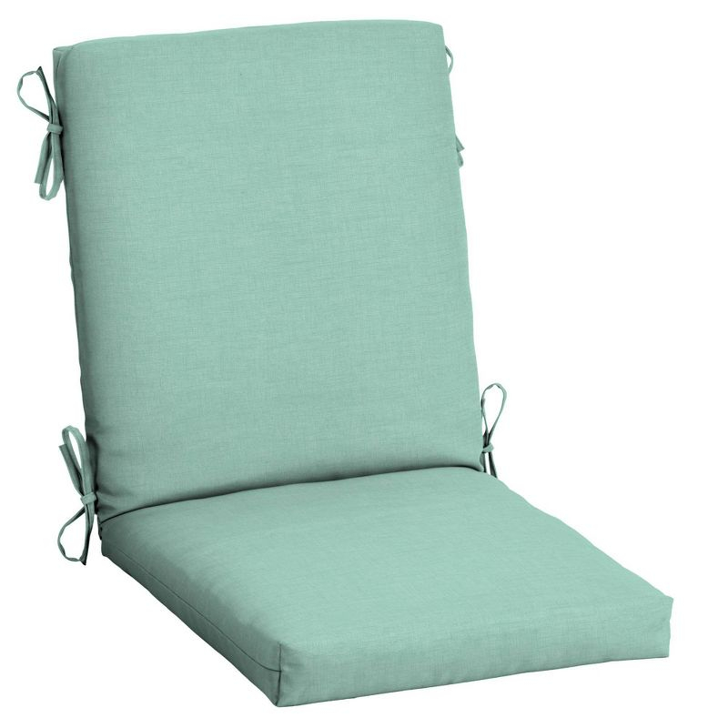 Arden 44"x20" Outdoor High Back Dining Chair Cushion Aqua Leala Texture: Fade & Water-Resistant, UV Protection