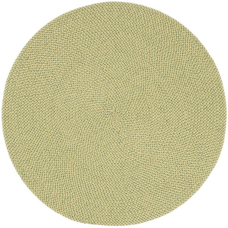 Braided BRD403 Hand Woven Area Rug - Green - 3' round - Safavieh.