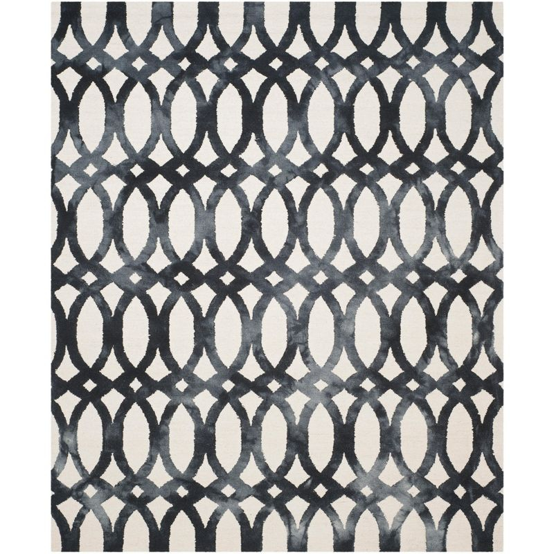 Dip Dye DDY675 Hand Tufted Area Rug - Ivory/Graphite - 8'x10' - Safavieh.