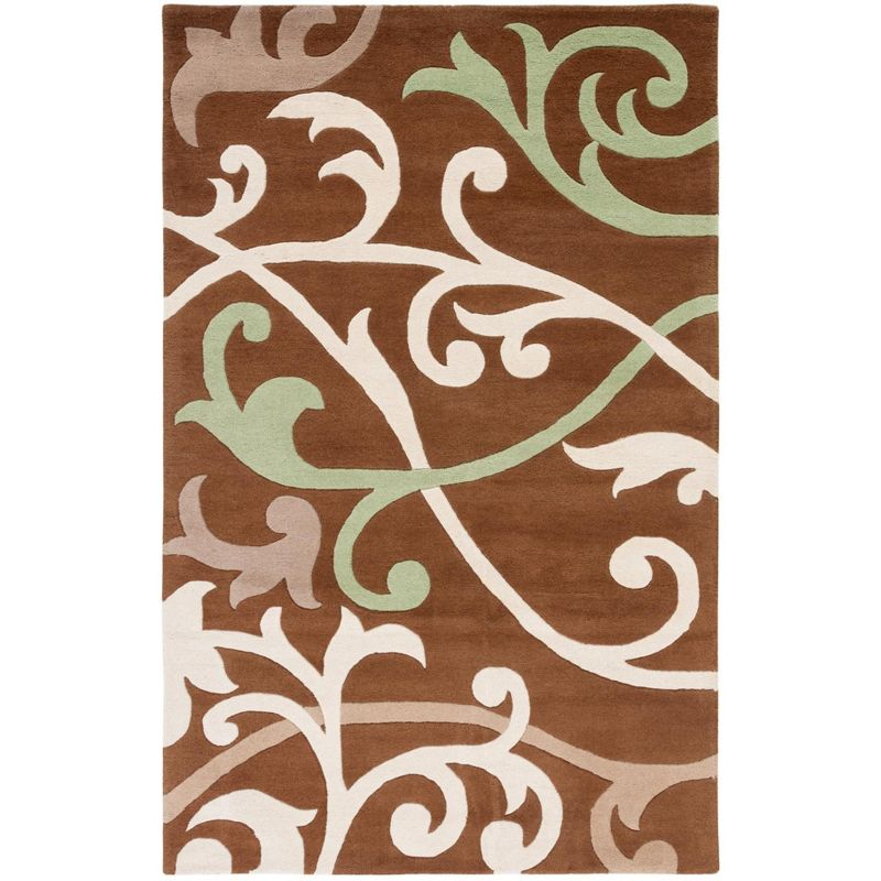 Soho SOH256 Hand Tufted Indoor Area Rug - Brown/Multi - 5'x8' - Safavieh