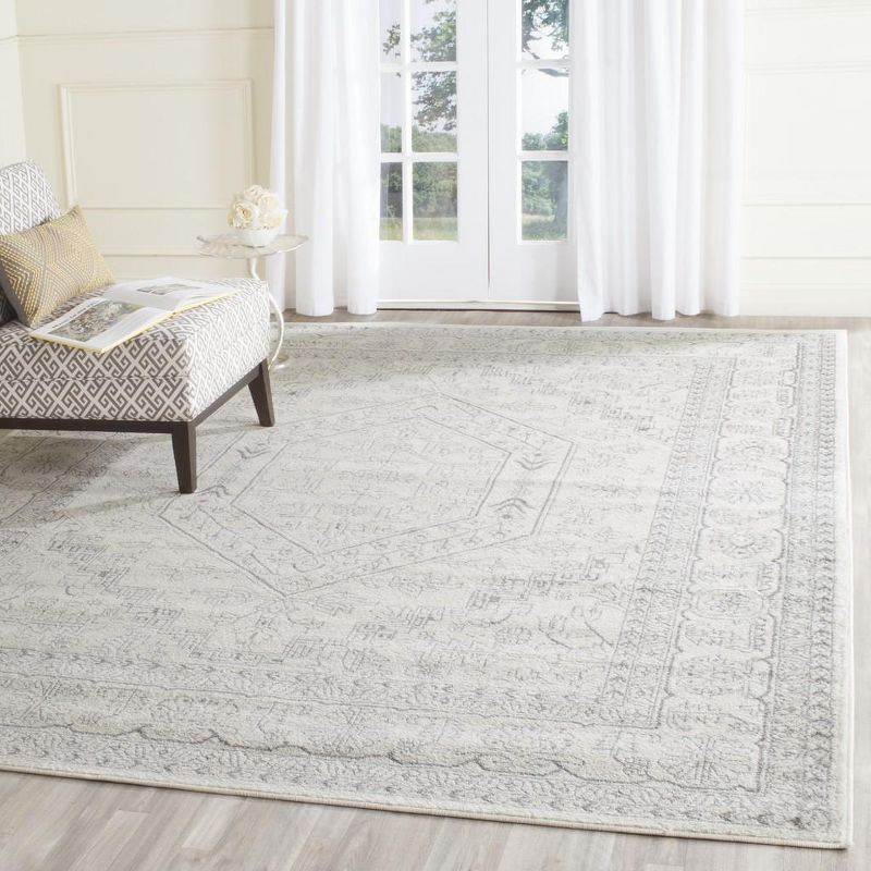 Adirondack ADR108 Power Loomed Area Rug - Ivory/Silver - 8'9"x11'9" - Safavieh.