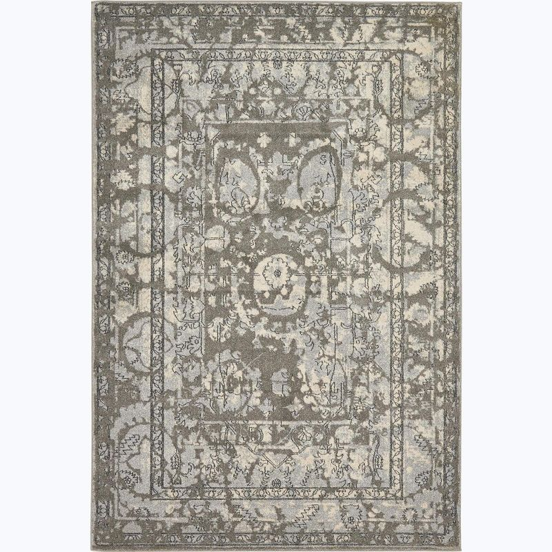 Unique Loom 6' 1 x 9' 0 Gray La Jolla Vintage Area Rug