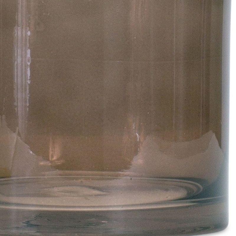 HomeRoots 6" Brown Cylinder Glass Table Vase