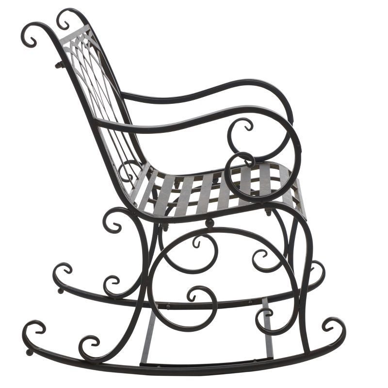 Medrano Rocking Chair Indoor/Outdoor - PAT5030 - Black Rust - Safavieh