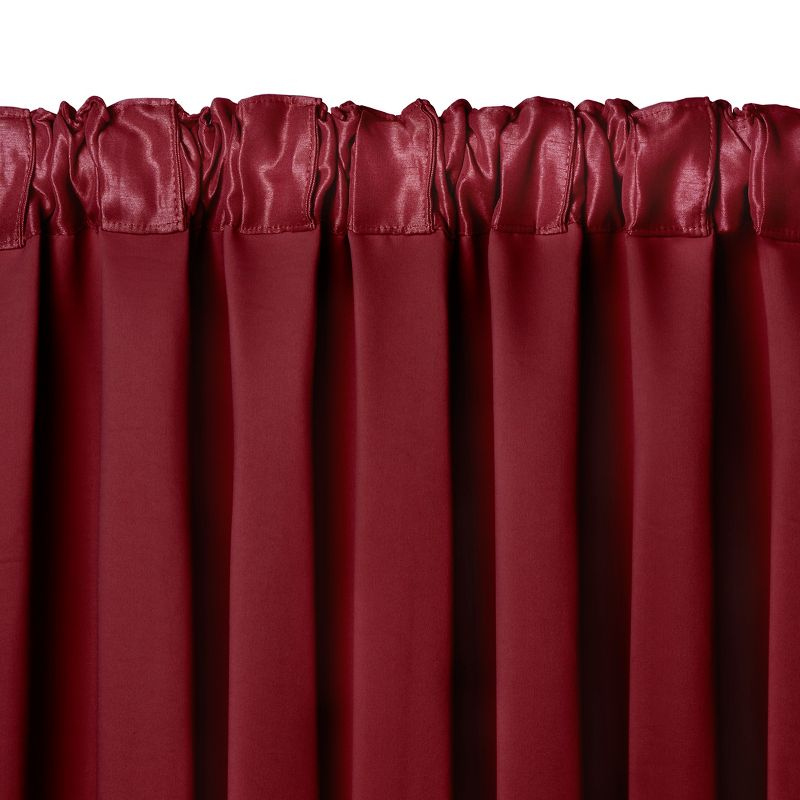 All Seasons Single Waterfall Window Valance - 52" x 36" - Rouge Red - Elrene Home Fashions