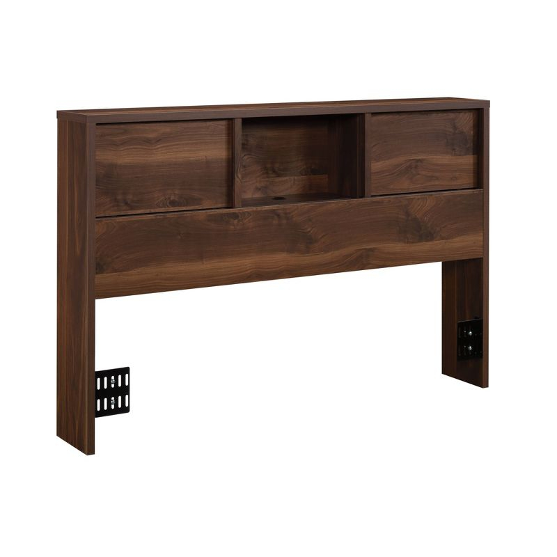 Full/Queen Harvey Park Headboard Pacific Maple - Sauder: Sliding Door Storage, Adjustable Shelves