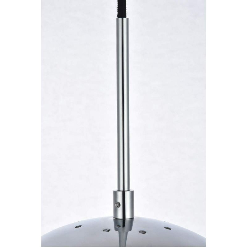 Elegant Lighting Eclipse 1 Light Chrome Pendant With Clear Glass