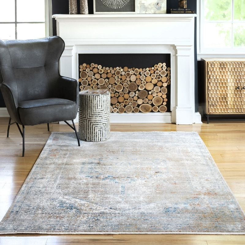 Nuloom Galilea Mottled Mast Medallion Indoor Area Rug 5x7, Gray