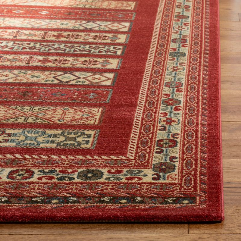 Mahal MAH636 Power Loomed Area Rug - Red/Creme - 5'1"x7'7" - Safavieh.