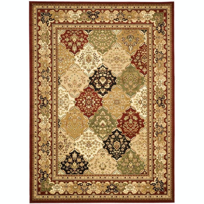 Lyndhurst LNH221 Power Loomed Area Rug - Multi/Red - 5'3"x7'6" - Safavieh