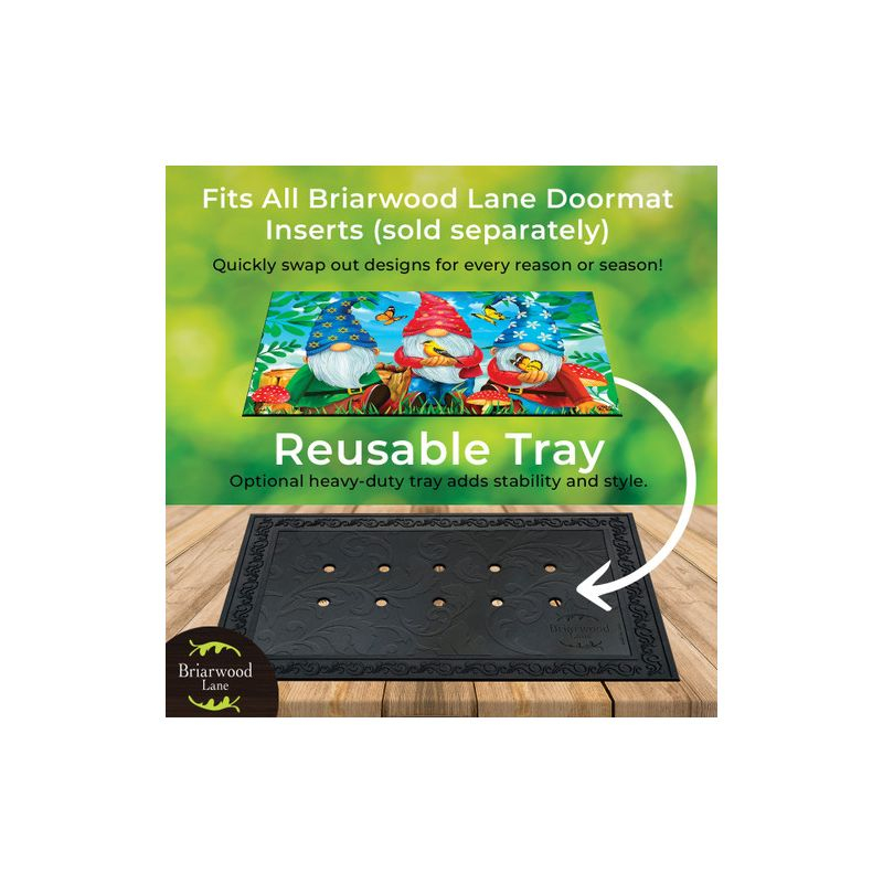 Briarwood Lane Briarwood Lane Outdoor Rubber Doormat Tray Floral Design x Standard Tray