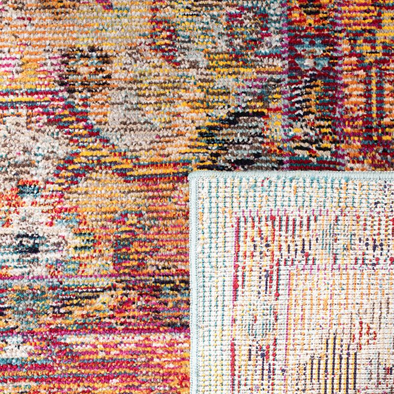Crystal CRS507 Power Loomed Area Rug - Light Blue/Orange - 8'x10' - Safavieh.