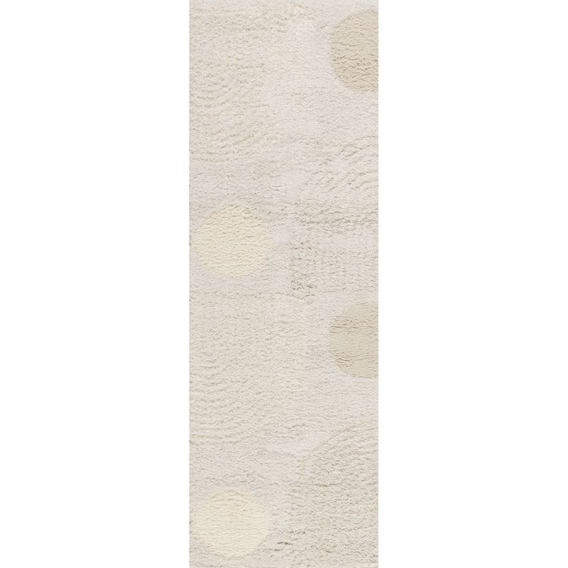 Nuloom Gloria Abstract Shag Area Rug, Runner 2' 6" x 14', Gloria Beige