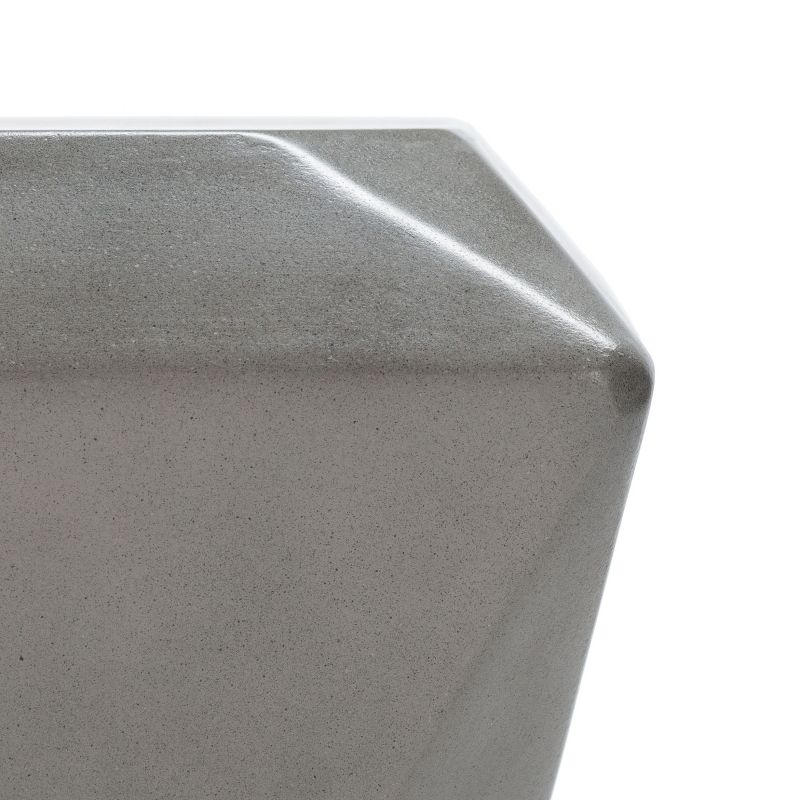 Conan Concrete Accent Stool - Indoor/Outdoor - VNN1030 - Gray - Safavieh