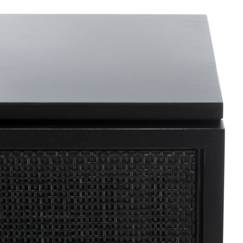 Zadie 2 Drawer Rattan Nightstand - Black - Safavieh