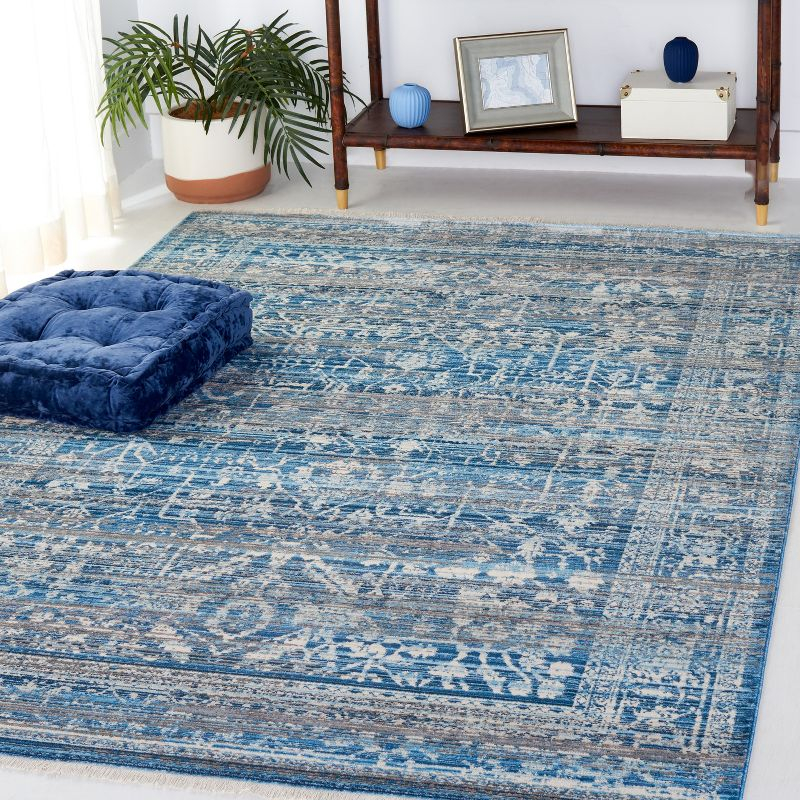 Vintage Persian VTP427 Power Loomed Area Rug - Navy/Ivory - 5'x7'6" - Safavieh.