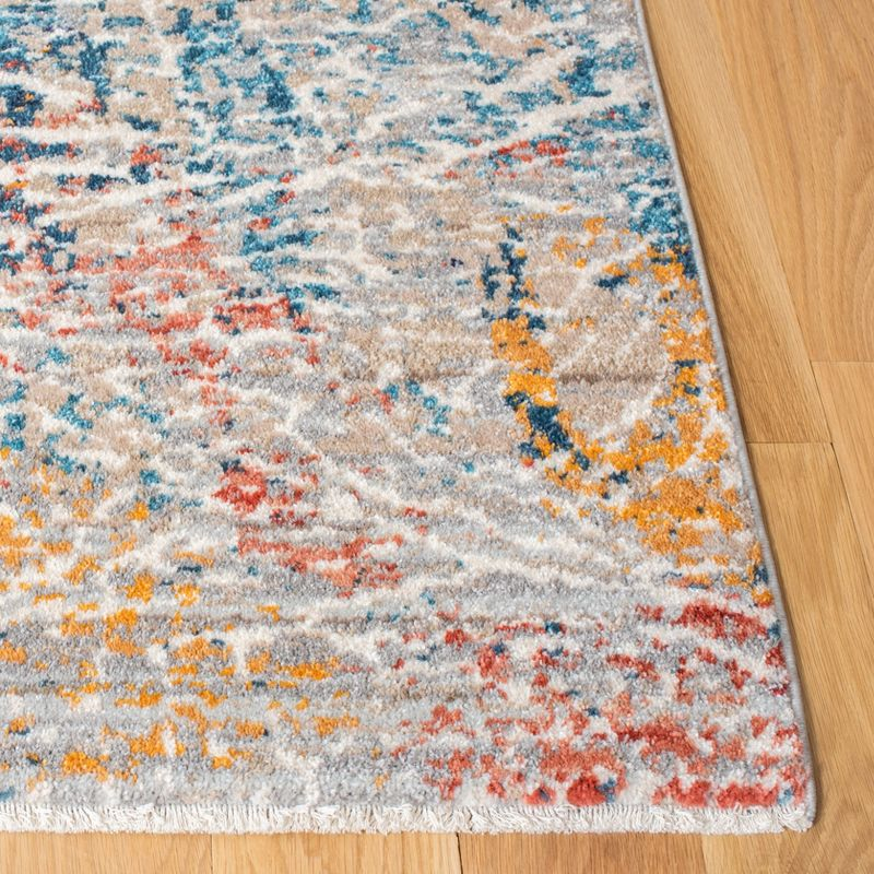 Madison MAD494 Power Loomed Area Rug - Grey/Orange - 5'3"x7'6" - Safavieh.