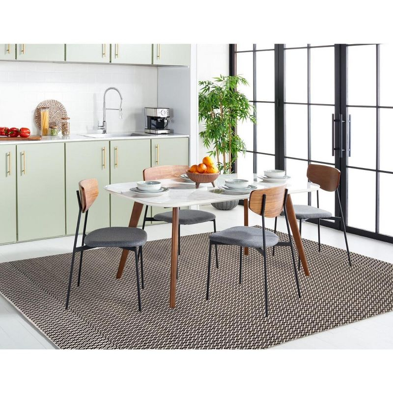 Montauk MTK339 Hand Woven Indoor Area Rug - Ivory/Black - 8'x10' - Safavieh
