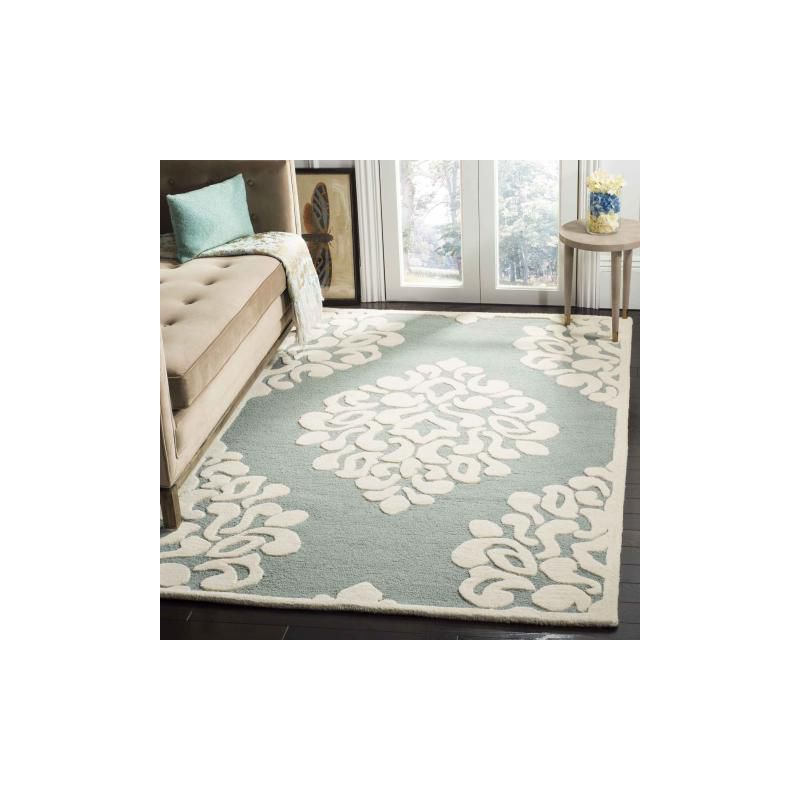 Floret Martha Stewart Hand Tufted Wool Damask Rug