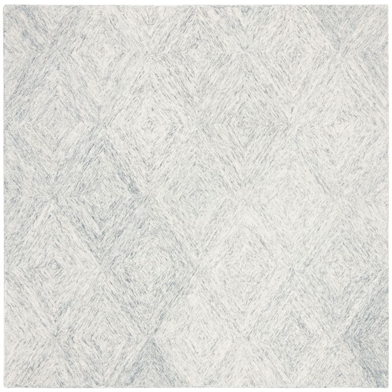 Abstract ABT767 Hand Tufted Area Rug - Silver - 6' X 6' Square - Safavieh.