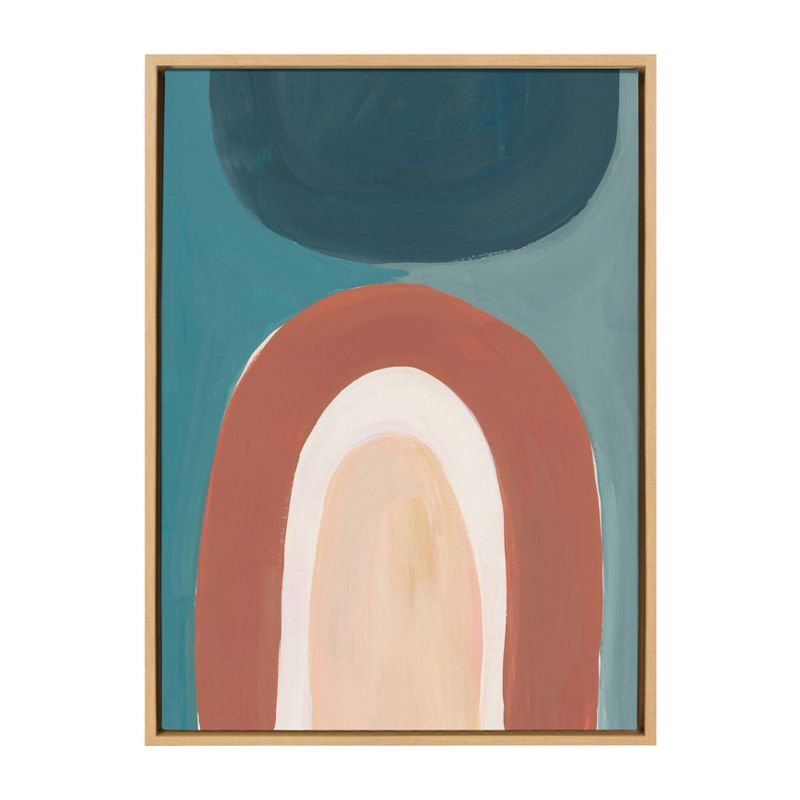 Kate and Laurel 23" x 33" Sylvie Teoitlan Framed Canvas Wall Art by Kate Aurelia Holloway Natural: Modern Decor, Vertical Screen Print