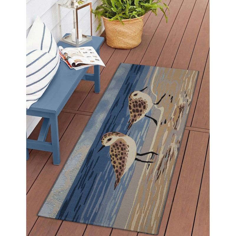 Liora Manne Esencia Sandpipers Indoor/Outdoor Mat Sand 1'11" x 4'11"