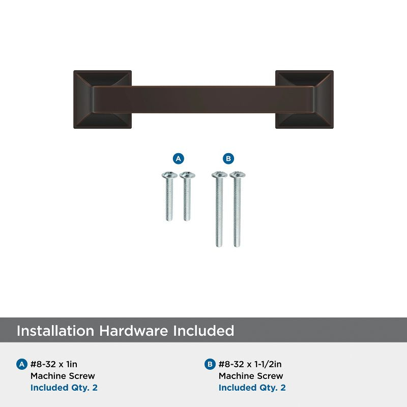 Amerock Ville 3 inch (76mm) Center-to-Center Oil-Rubbed Bronze Cabinet Pull