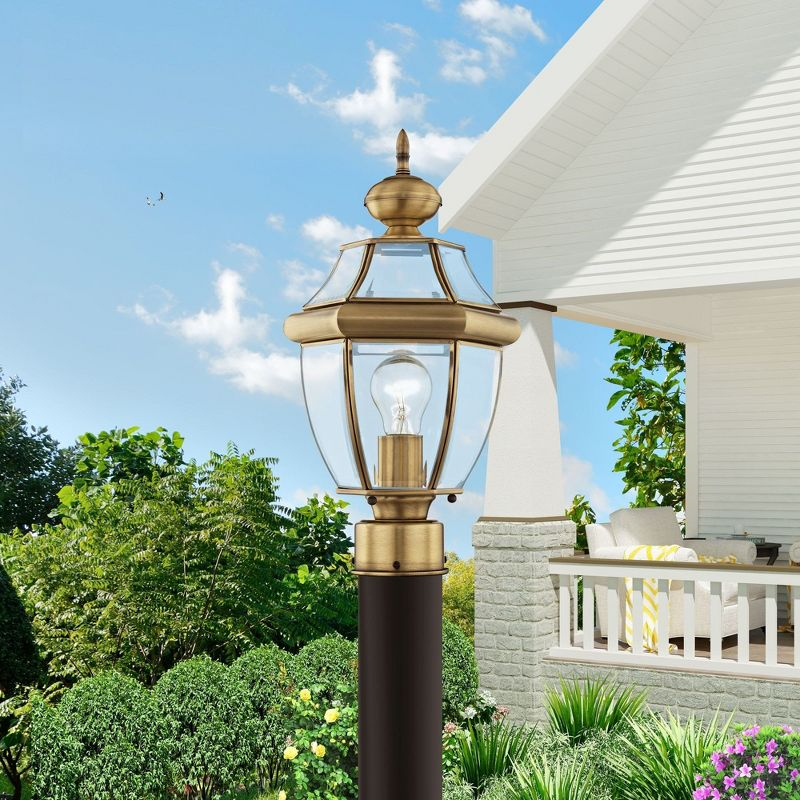 Livex Lighting Monterey 1 - Light Post Light in  Antique Brass