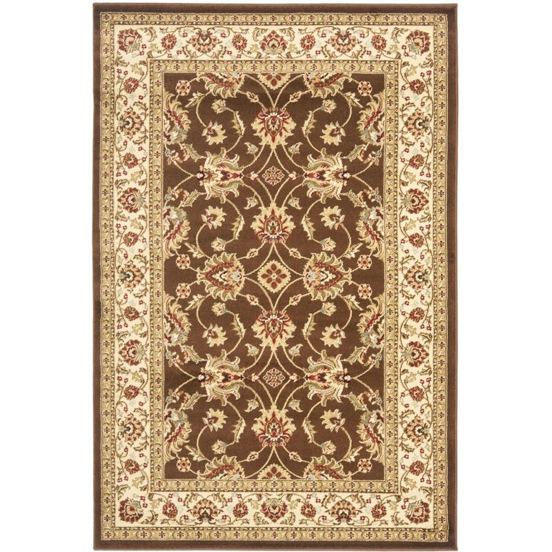 Lyndhurst LNH553 Power Loomed Accent Rug - Brown/Ivory - 3'3"x5'3" - Safavieh