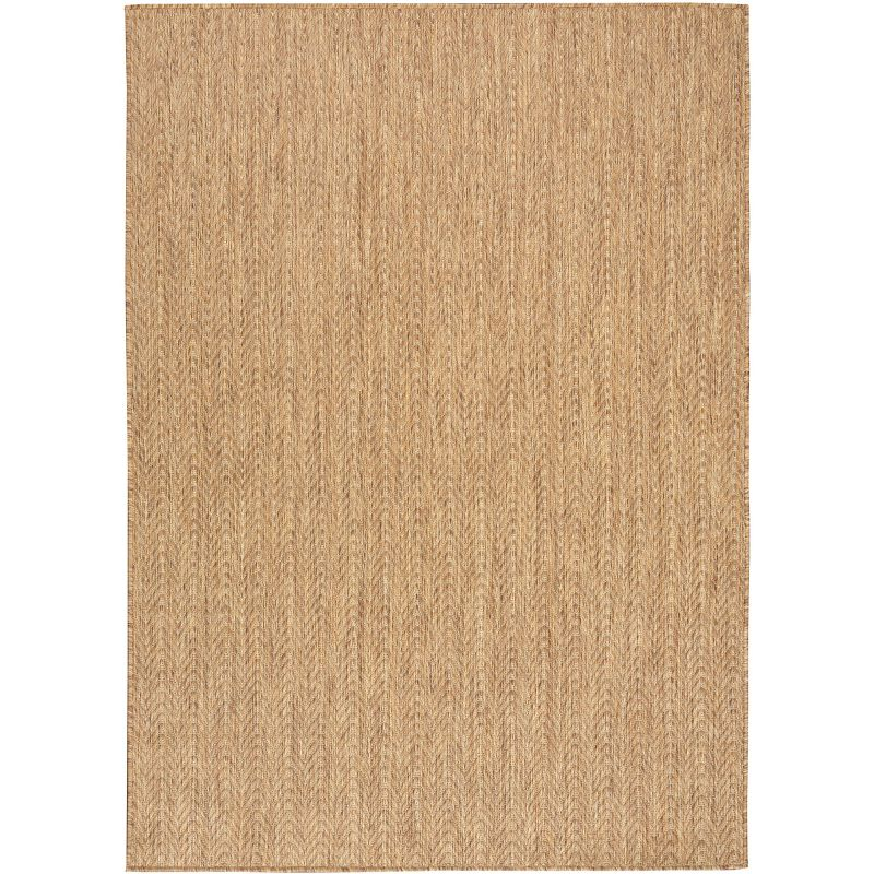 Nourison Horizon Indoor/Outdoor 5' x 7' Natural Modern Chevron Flatweave Rug