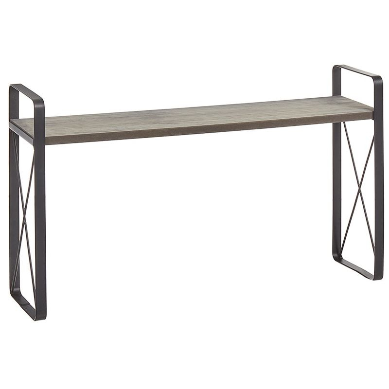 The Lakeside Collection Farmhouse Bathroom Collection - Over the Sink Shelf Gray