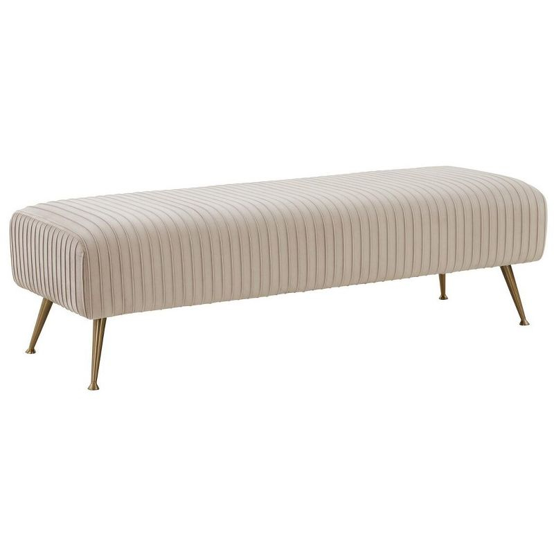 Salome Upholstered Bench - Giotto Almond - Safavieh